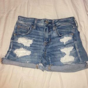 american eagle outfitters ripped jean shorts